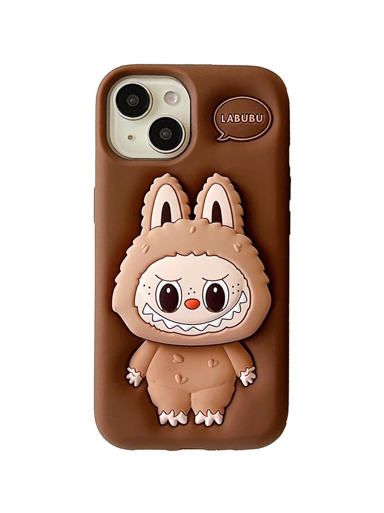 Labubu 3D Silicone iPhone Case with Stand